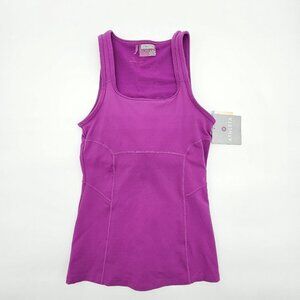 Athleta Achala Tank Top Womens Size XXS Fuchsia Purple Built In Bra Yoga Gym